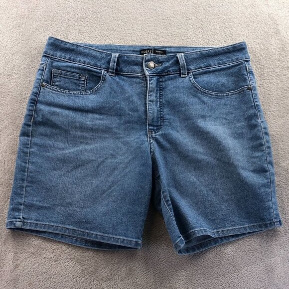 Riders By Lee Womens Jean  Shorts Size 16M Mid Rise Blue Denim Casual Summer - Picture 12 of 13